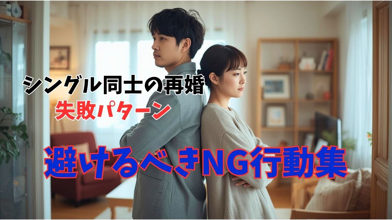 【婚活】シングル同士の再婚で失敗するパターン！避けるべきNG行動集｜新しい自分へ