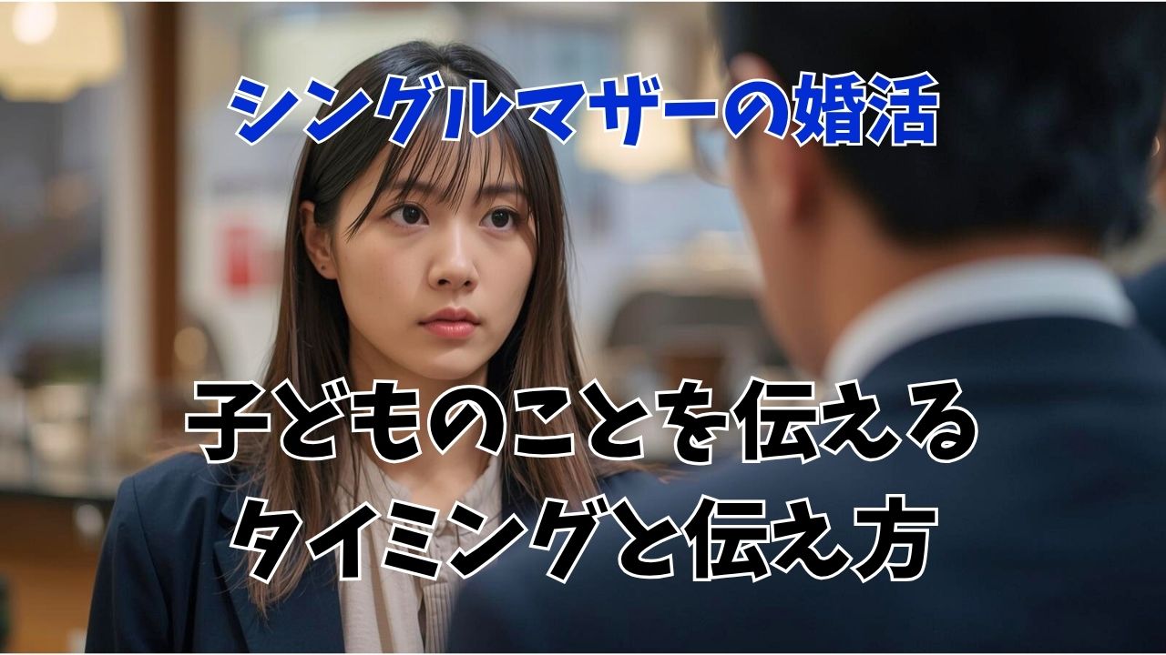 シングルマザーの婚活で子どものことを伝えるタイミングと伝え方｜新しい自分へ