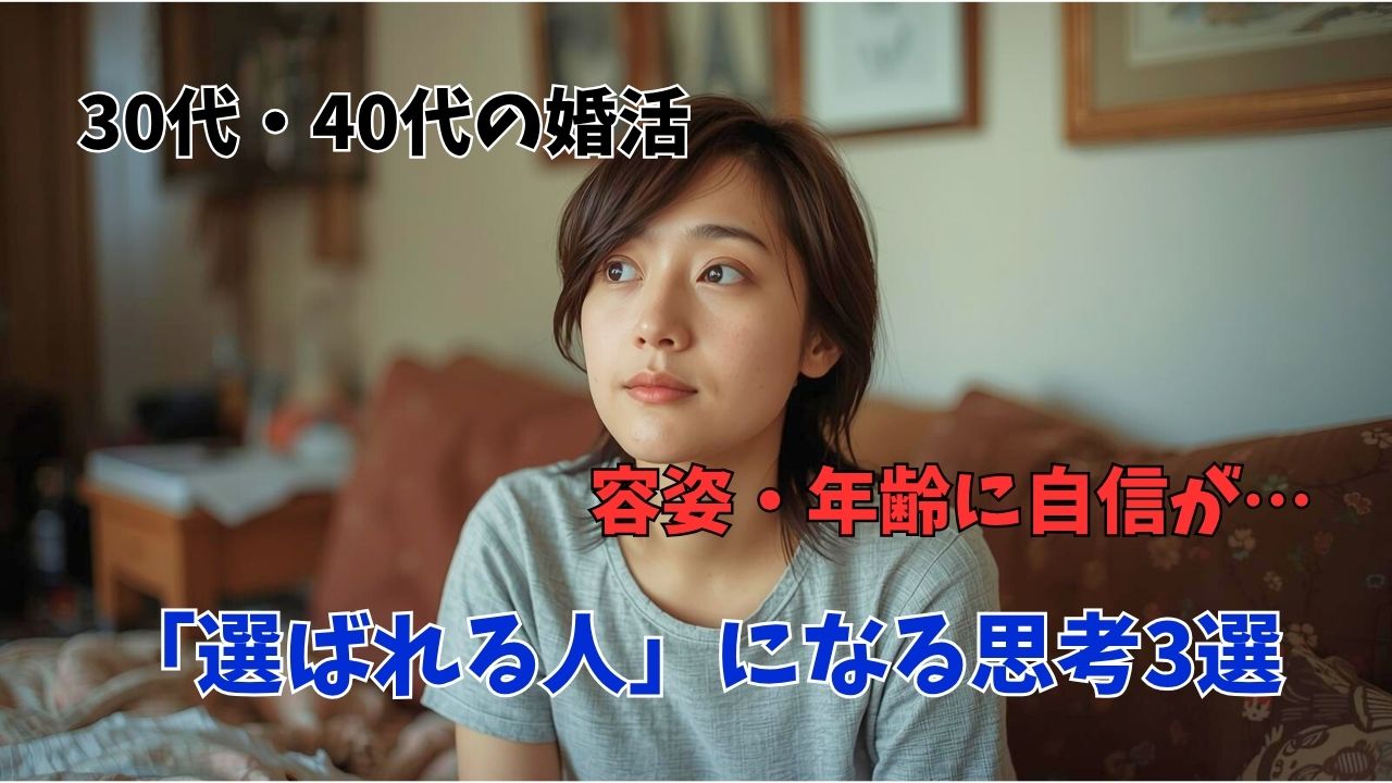 【婚活】容姿・年齢に自信がない30代・40代「選ばれる人」になるマインドセット3選｜新しい自分へ