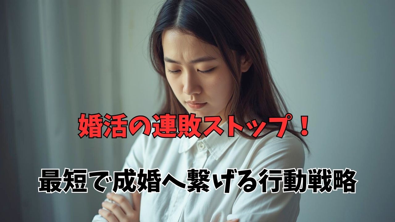 【婚活】連敗ストップ！焦りからの失敗パターンを見抜き最短成婚へ繋げる行動戦略｜新しい自分へ