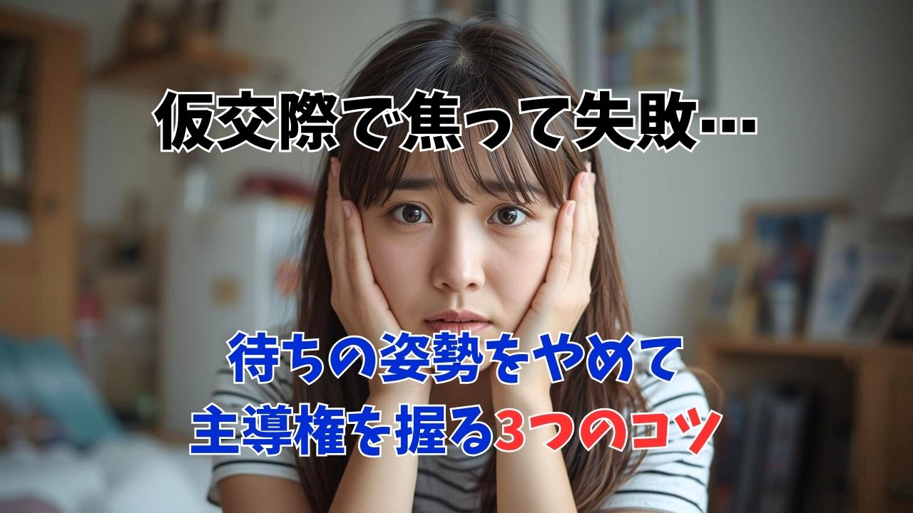 【婚活】仮交際で焦って失敗⋯待ちの姿勢をやめて主導権を握る3つのコツ｜新しい自分へ