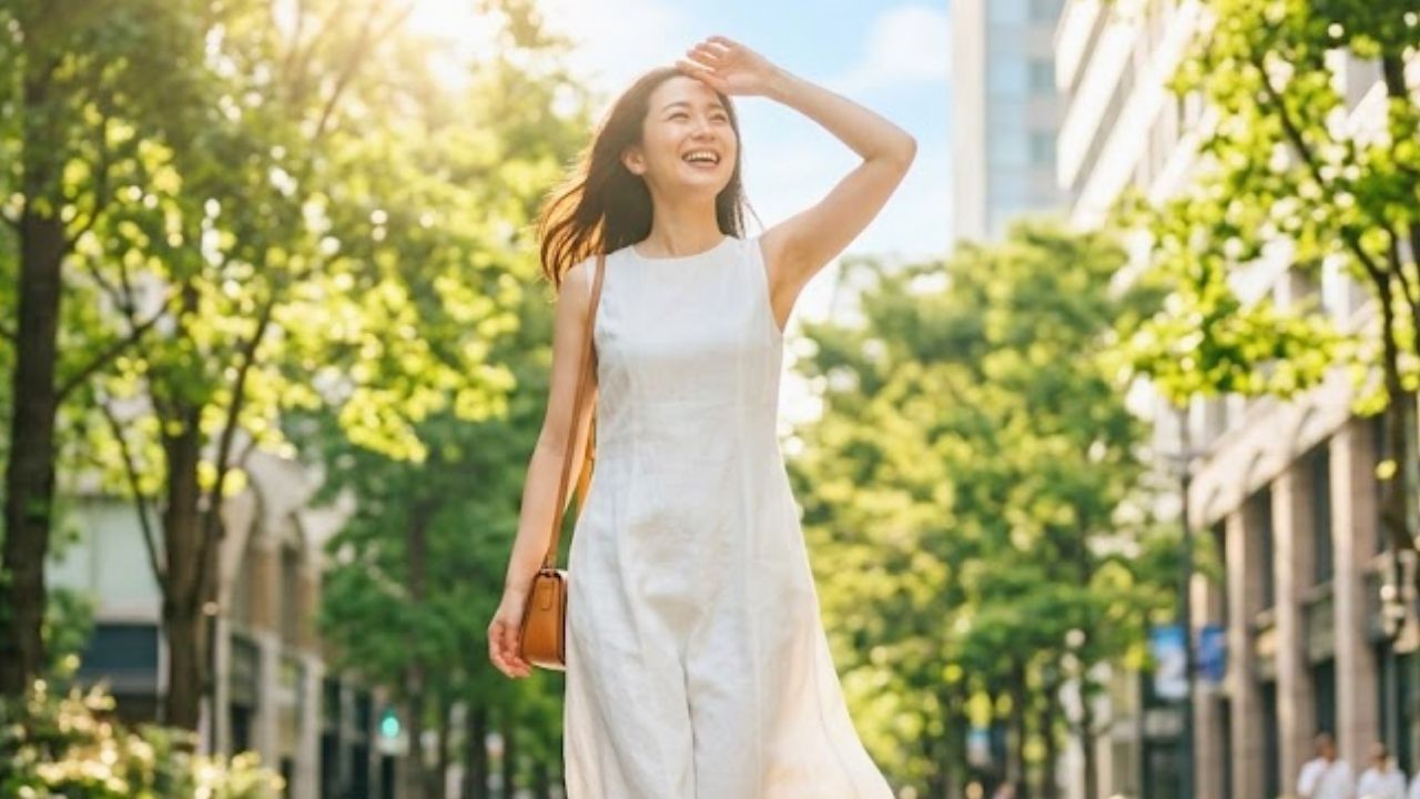 恋愛経験ゼロの不安を手放し、自信を持って成婚への新たな一歩を踏み出す30代女性の晴れやかなイメージ