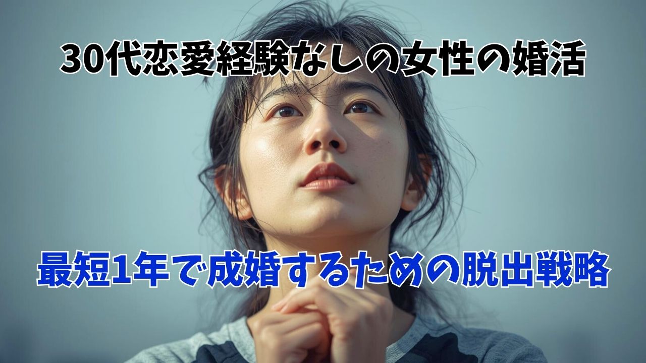 30代恋愛経験なしの女性の婚活｜結婚できないは嘘！最短1年で成婚するための脱出戦略｜新しい自分へ