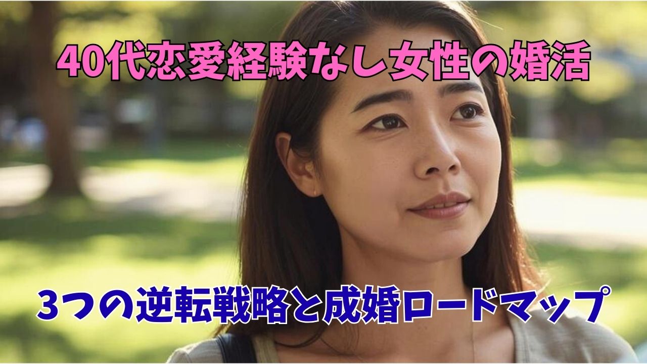 【40代恋愛経験なし女性の婚活最終手段】「手遅れ」を覆す！3つの逆転戦略と成婚ロードマップ｜新しい自分へ