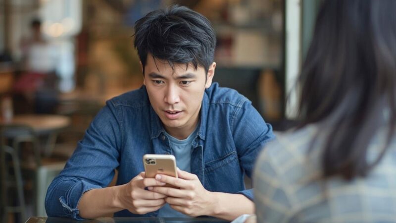 婚活デート中にスマホばかり気にするデリカシーのない男性｜新しい自分へ
