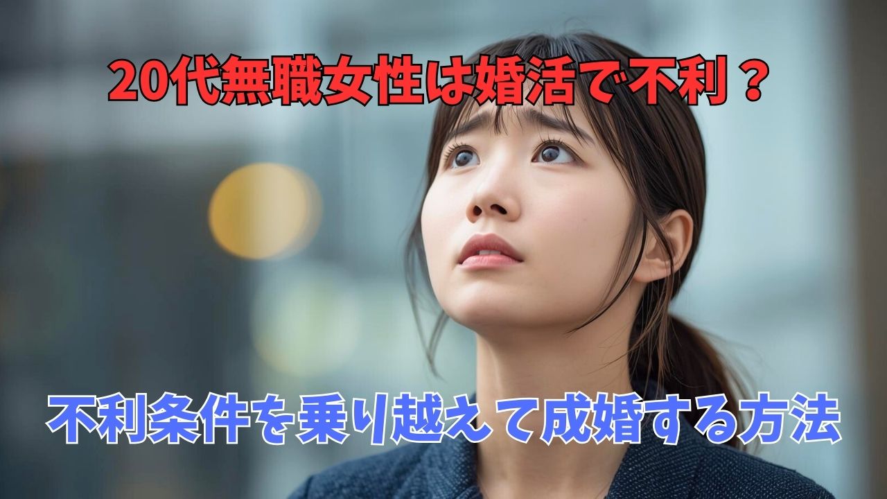20代無職女性の婚活｜不利条件を乗り越えて1年以内に成婚する方法｜新しい自分へ