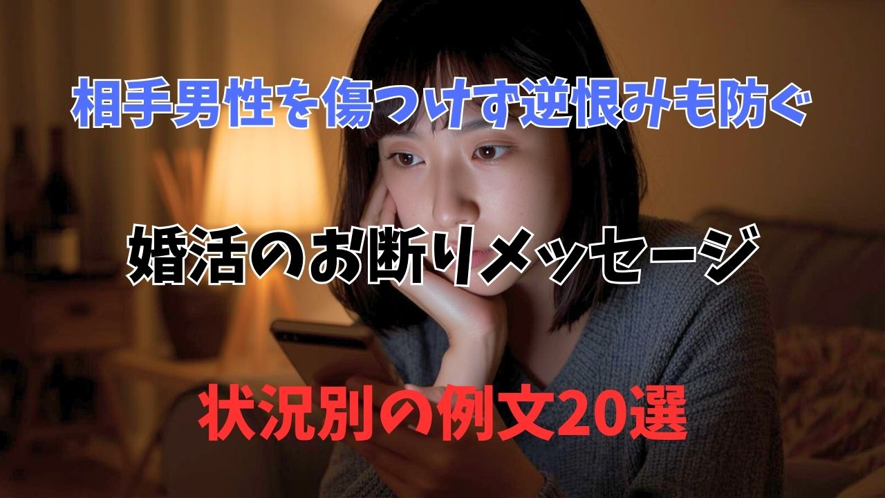 婚活のお断り例文20選！相手男性を傷つけず逆恨みも防ぐ状況別テンプレ｜新しい自分へ