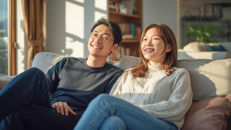 休日に自宅でゆったりと過ごす夫婦｜新しい自分へ