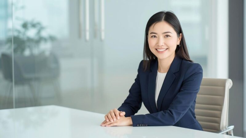 出会いのない職業の女性に、結婚相談所へのよくある質問を説明するカウンセラー｜新しい自分へ