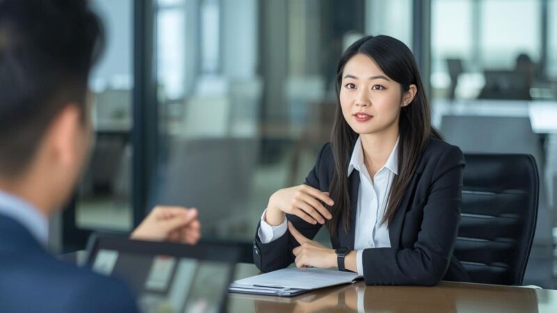 打ち合わせで忙しいコンサルタントの女性｜新しい自分へ