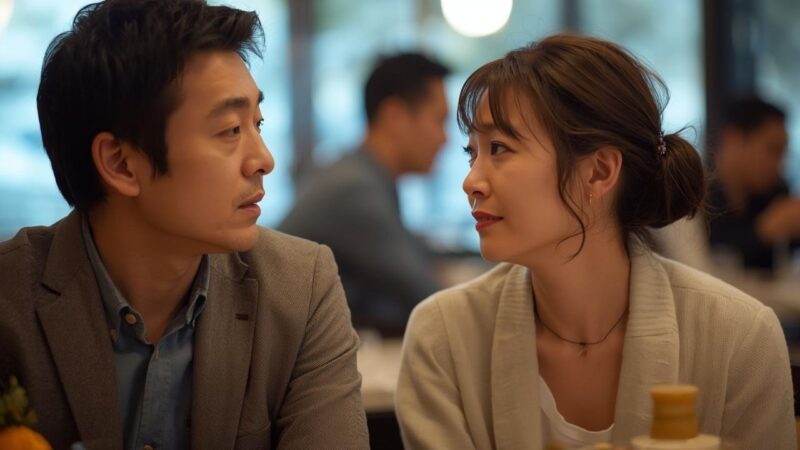 子どもを預けて、パートナーと二人きりで深い話し合いをし、信頼関係を築くシングルマザーのデート風景