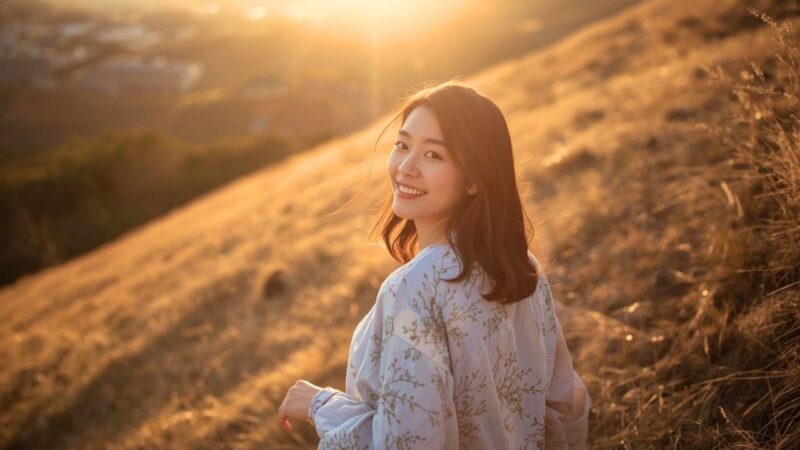 焦らずゆっくりと愛を育み、確実に幸せな再婚へと歩みを進めるシングルマザーの笑顔。