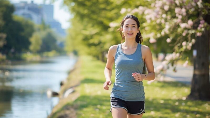 有り余るエネルギー（性欲）をジョギングにより発散し、より魅力的な女性となるシングルマザー