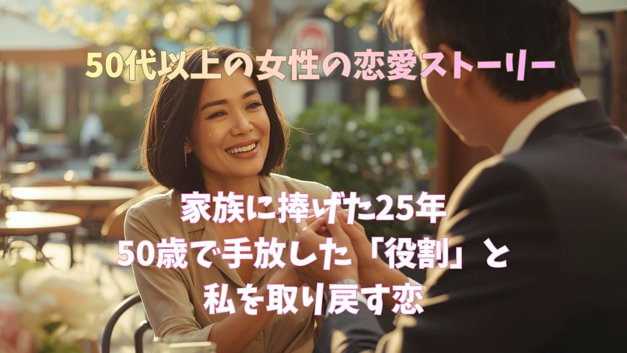 家族に捧げた25年。50歳で手放した「役割」と、私を取り戻す恋｜新しい自分へ