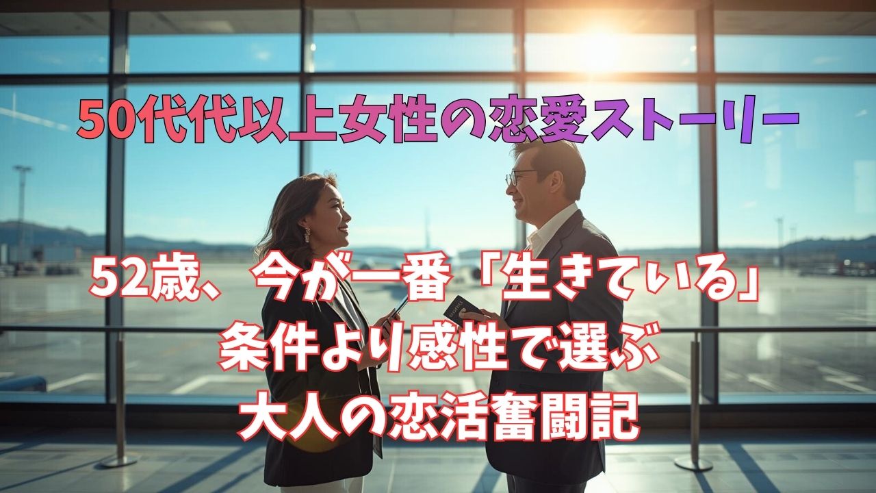 52歳、今が一番「生きている」。条件より感性で選ぶ、大人の恋活奮闘記｜新しい自分へ