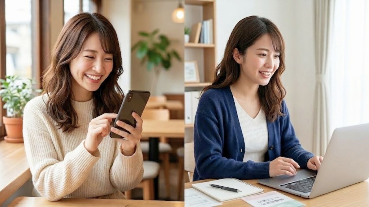 マッチングアプリと結婚相談所のハイブリッドで効率的に婚活を進める20代女性。