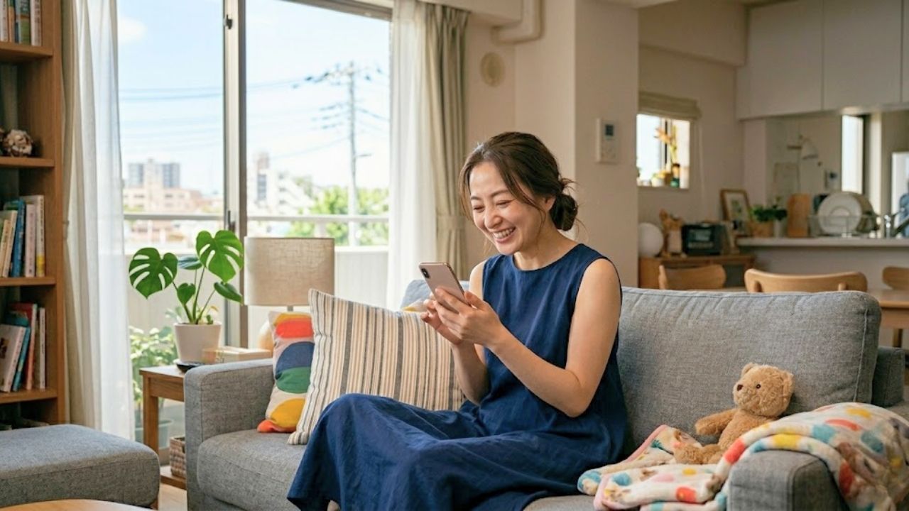 自分に合ったマッチングアプリに出会い、忙しい日々でも癒やしの時間を確保できているシングルマザー。