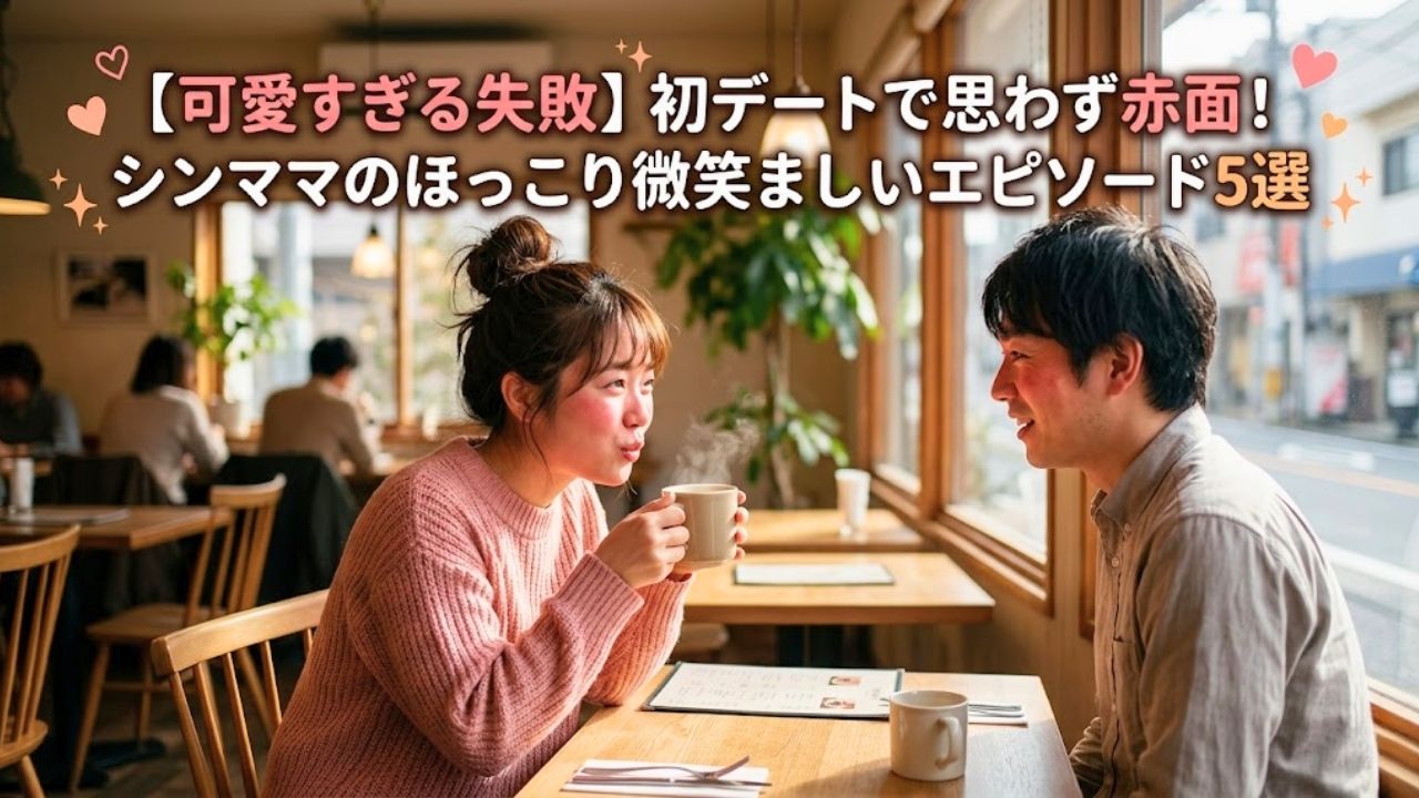 初デートで普段の癖が出てしまい、熱いコーヒーをフーフーしてしまうシングルマザー。