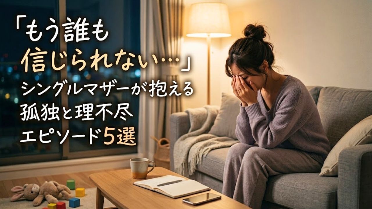 日々の理不尽な出来事で人間不信になりそうになり悩むシングルマザー。