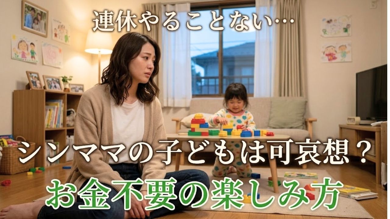 お金も車もなく、連休に子どもをどこにもつれて行けないことに罪悪感を覚えているシングルマザー。