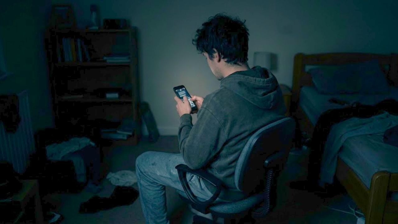 時間帯も気にせず、身勝手にシングルマザーにアプリでメッセージを送る依存男性。