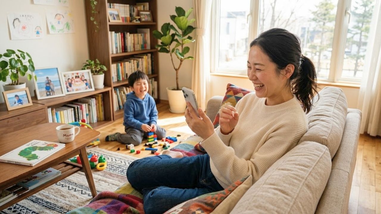 他のシングルマザーたちとSNSでつながることで、自分のサードプレイスを得たシングルマザー。