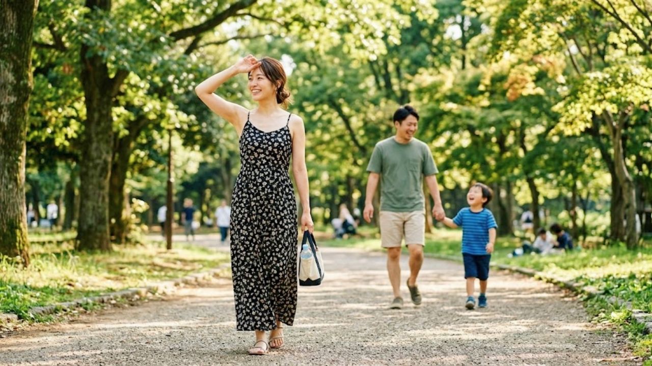 サードプレイスを見つけ、充実した休日を健やかに過ごしているシングルマザー。