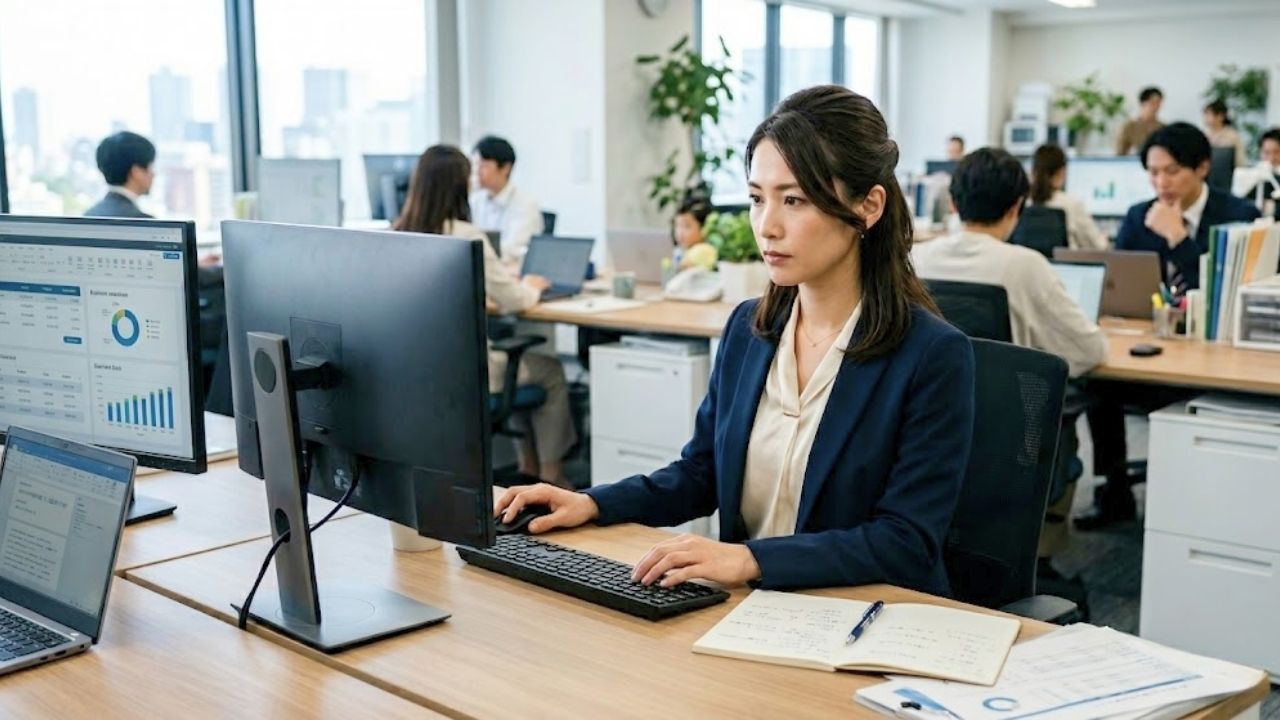 シングルマザーという弱みに付け込んだパワハラへの対策をしっかりと練り、毅然とした振る舞いで業務をこなすシングルマザー。