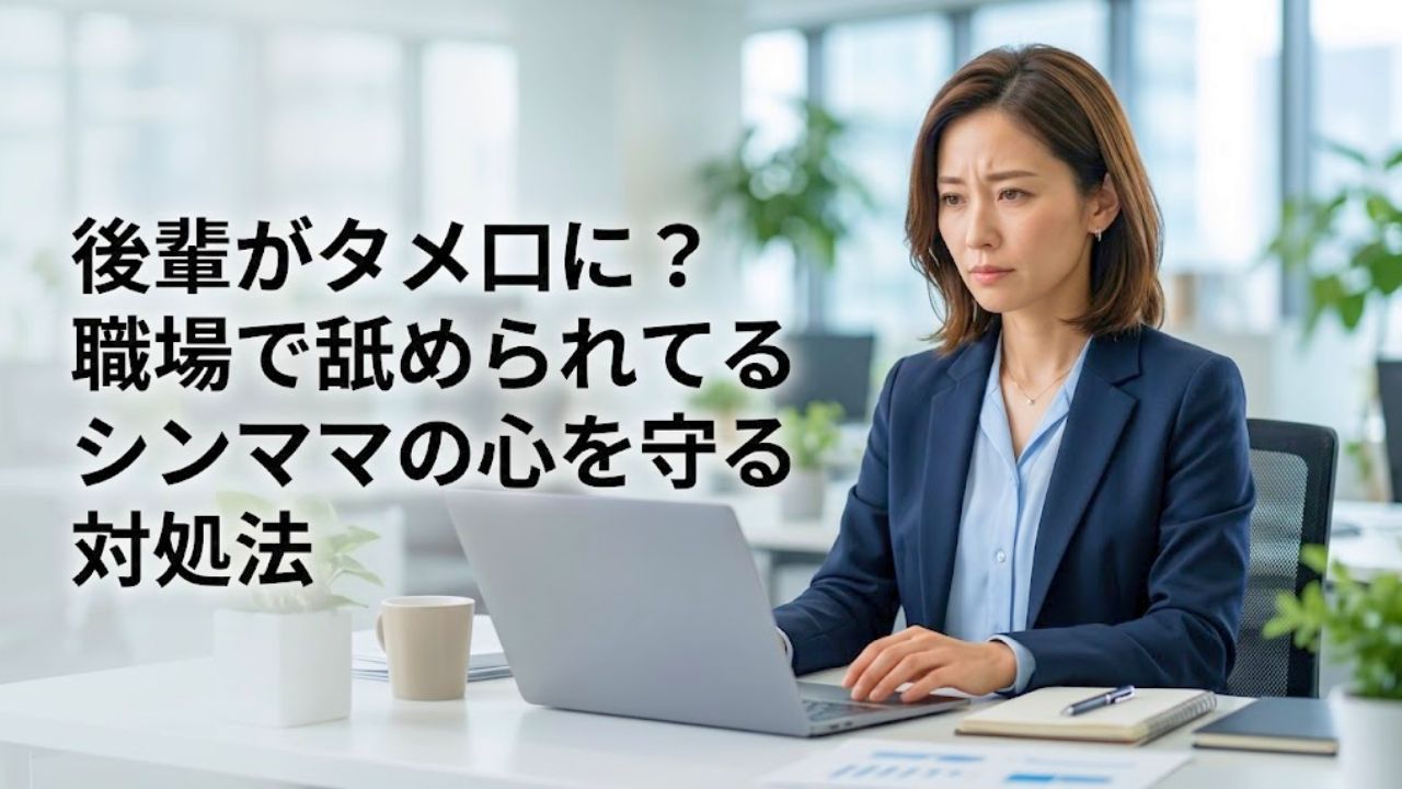 【恩を仇で返された？】職場の後輩が急にタメ口に…。「舐められてる」と悩むシンママの心を軽くする対処法、のアイキャッチ画像