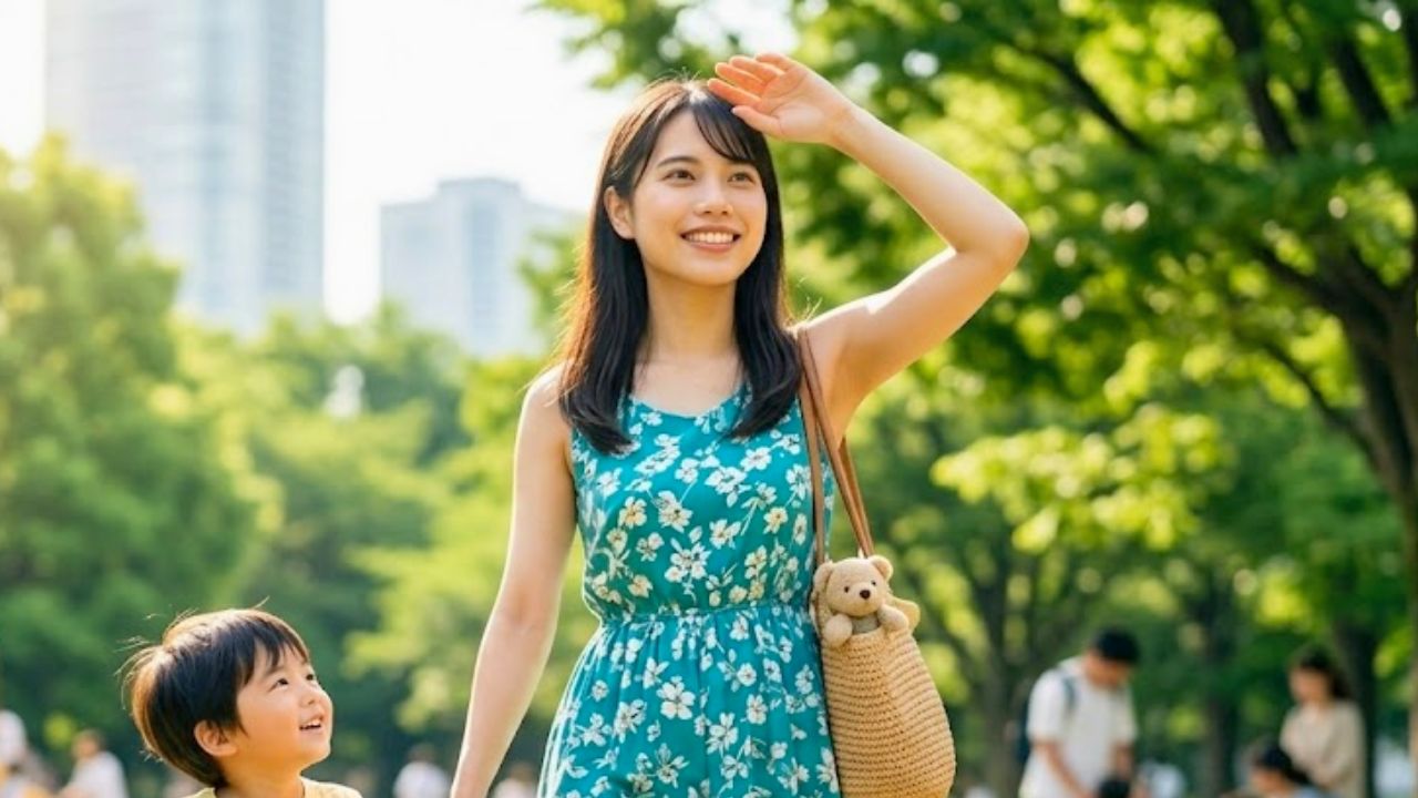 理不尽な扱いをされる職場からの転職を決意し、前向きな表情を浮かべるシングルマザー。その表情を嬉しそうに見つめる息子。