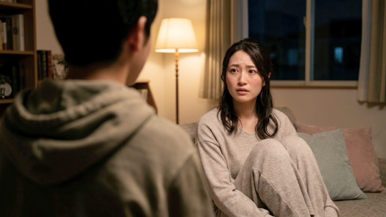 息子から衝撃の事実を告げられる母